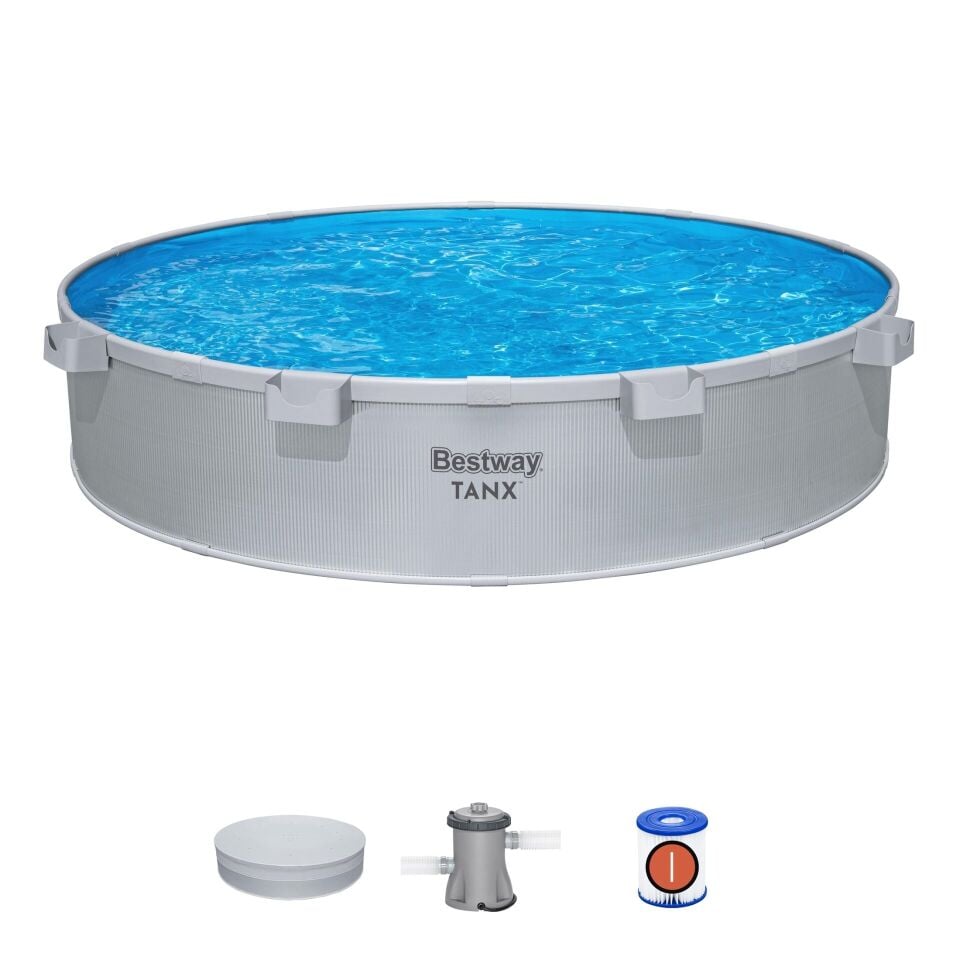 Bestway Prefabrik Havuz TANX Yuvarlak Yer Üstü Havuz 3.05m x 61cm 561RW