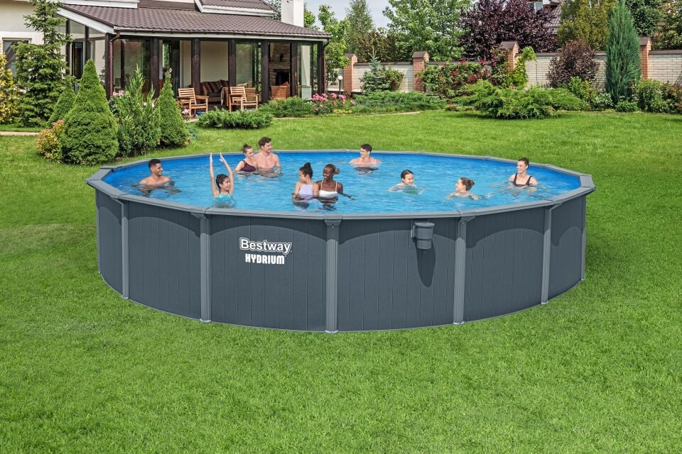 Bestway 561RP Hydrium Çelik Duvarlı Yer Üstü Çember Havuz Seti  7,32 m x 1,32 m