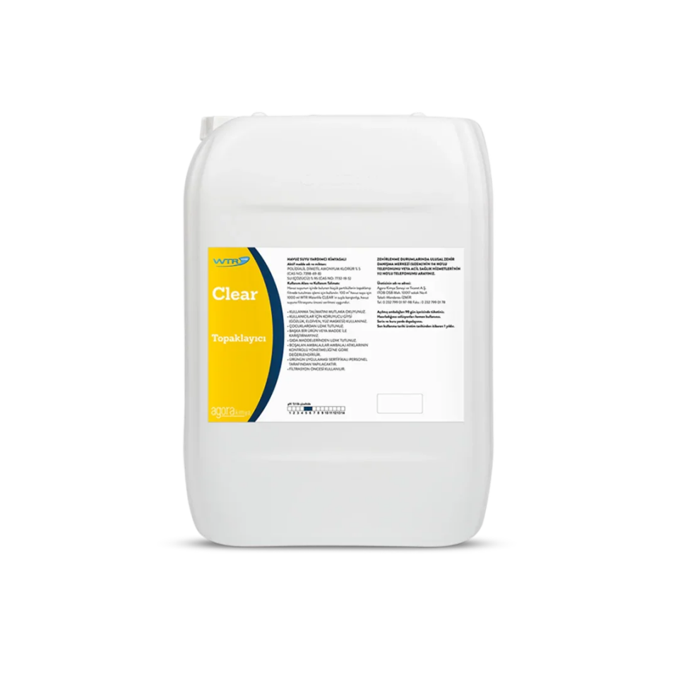 WTR CLEAR 20 L Havuz Suyu Parlatıcı Topaklayıcı