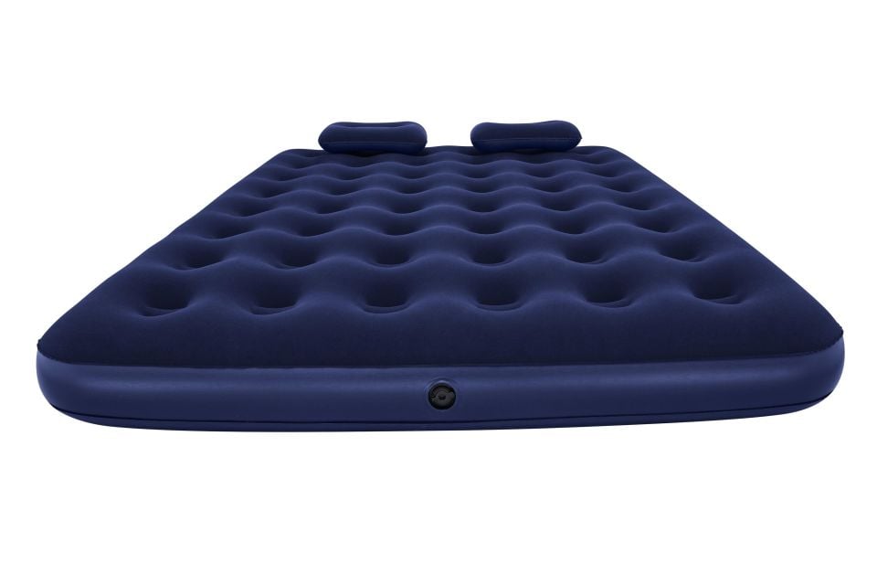 Bestway® 67374 Geniş Çift Kişilik Şişme Yatak ve Manuel Şişirme Aparatı 2.03 m x 1.52 m x 22 cm