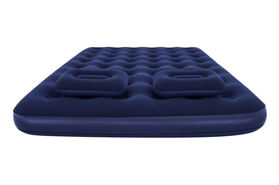 Bestway® 67374 Geniş Çift Kişilik Şişme Yatak ve Manuel Şişirme Aparatı 2.03 m x 1.52 m x 22 cm