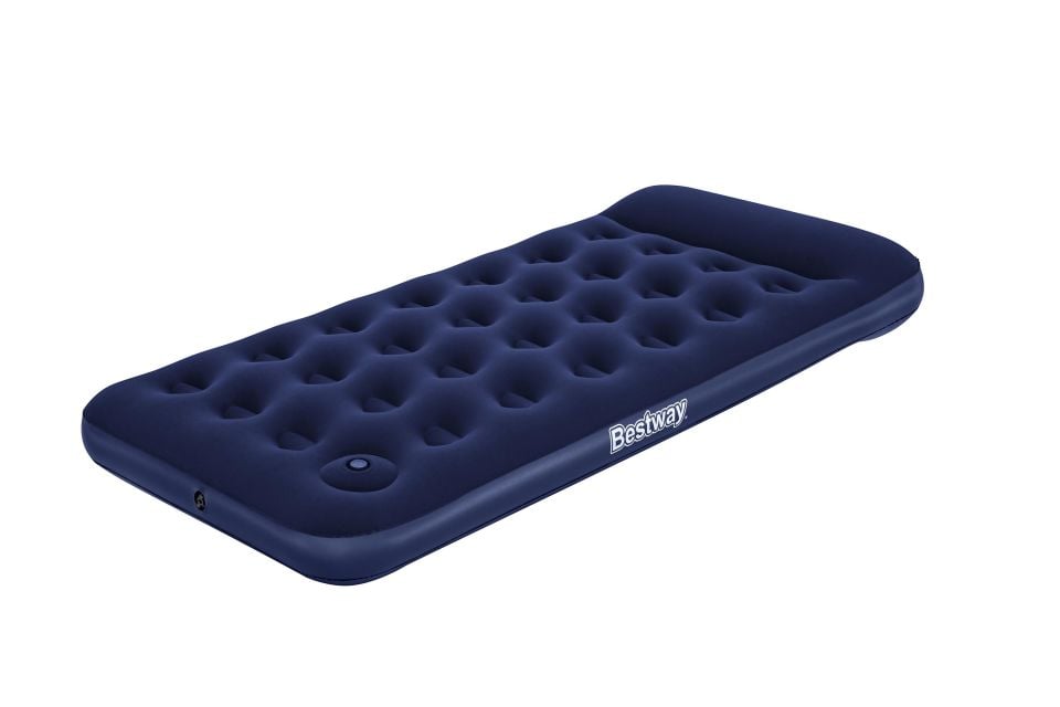 Bestway® 67224 Geniş Tek Kişilik Şişme Yatak ve Entegre Ayakla Şişirme Aparatı 1.88 m x 99 cm x 28 cm