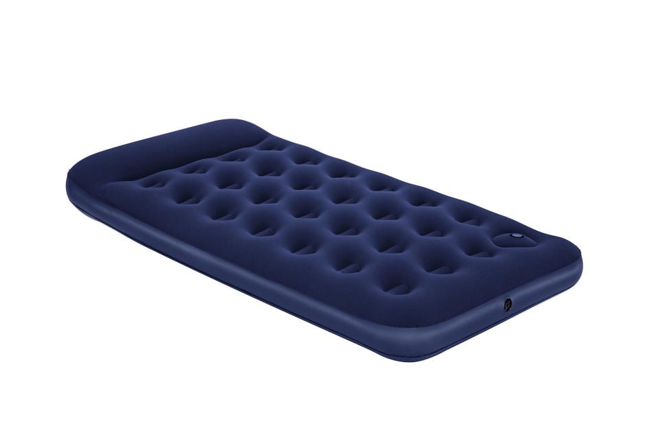 Bestway® 67224 Geniş Tek Kişilik Şişme Yatak ve Entegre Ayakla Şişirme Aparatı 1.88 m x 99 cm x 28 cm