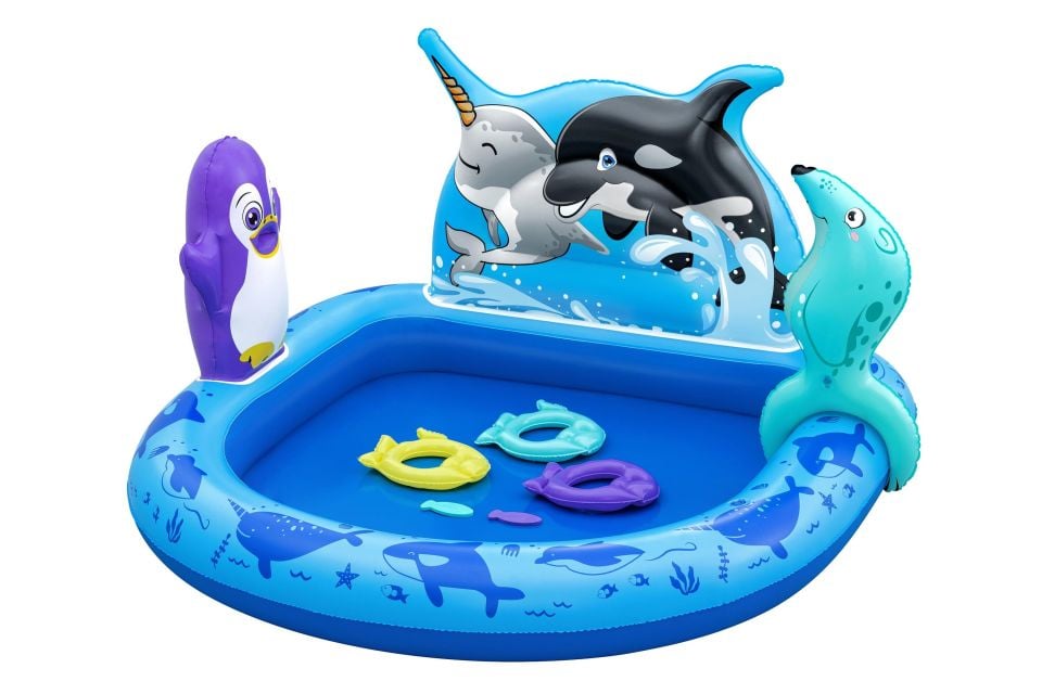 Bestway® 53156 Polar Pals™ Kutuplar Temalı Su Oyun Havuzu 1,34 m x 1,31 m x 73 cm