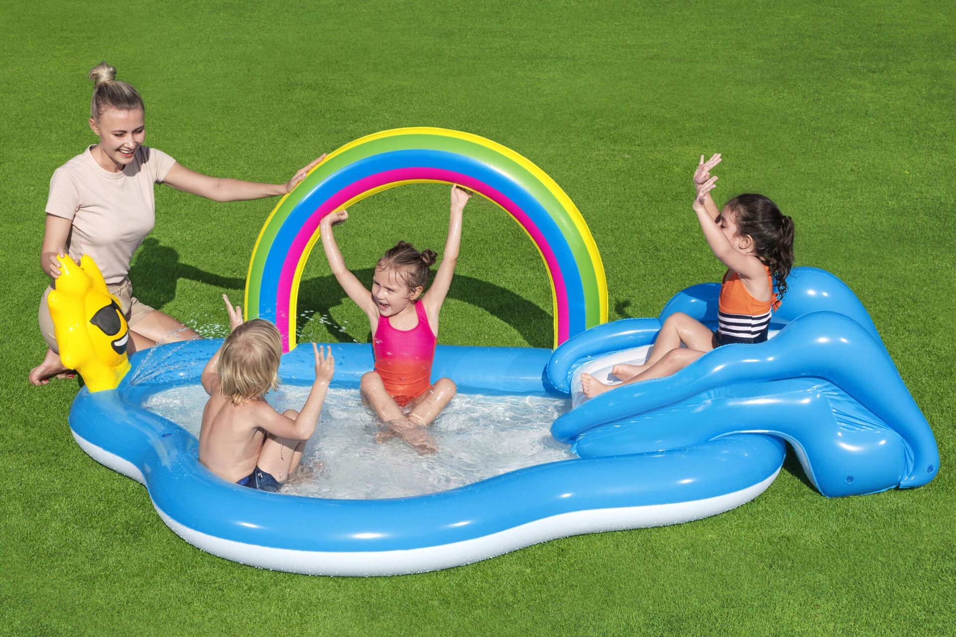 Bestway 53092 Gökkuşağı Su Oyun Parkı 2,57 m x 1,45 m x 91 cm