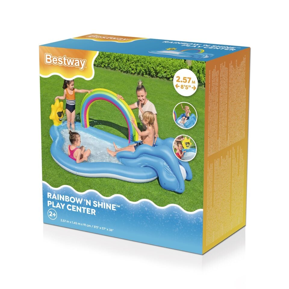 Bestway® 53092 Gökkuşağı Su Oyun Parkı 2,57 m x 1,45 m x 91 cm