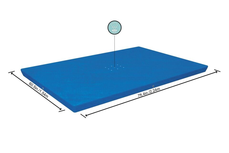 Bestway 58103 Dikdörtgen Havuz Örtüsü - 2,24 m x 1,54 m Yerüstü Havuzlar için