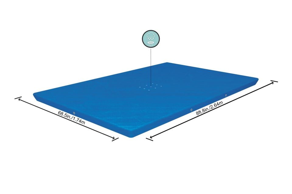 Bestway® 58105 Dikdörtgen Havuz Örtüsü - 2,59 m x 1,70 m Yerüstü Havuzlar için