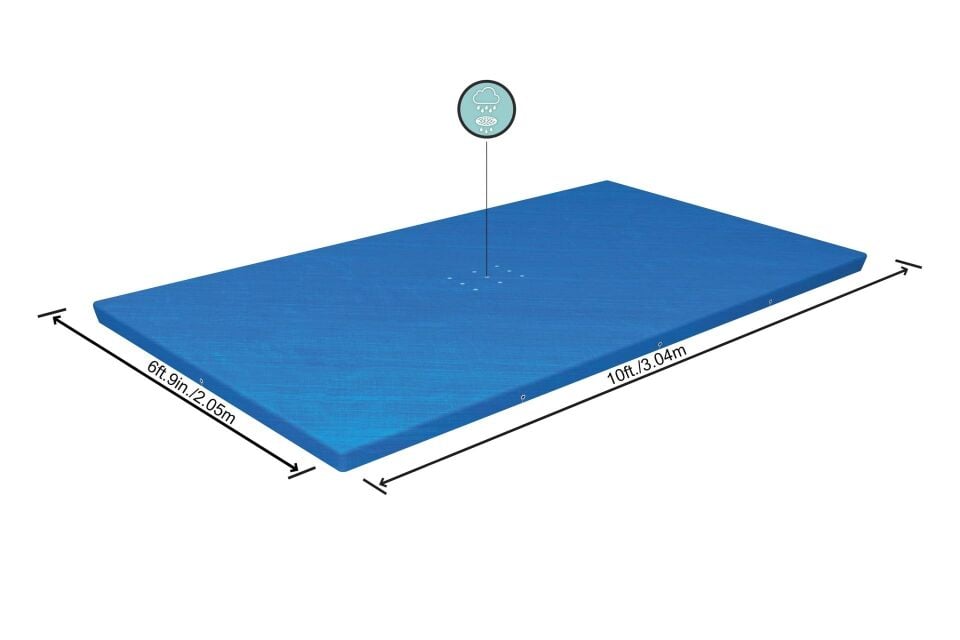Bestway 58106 Dikdörtgen Havuz Örtüsü - 3,00m x 2,01m Yerüstü Havuzlar için