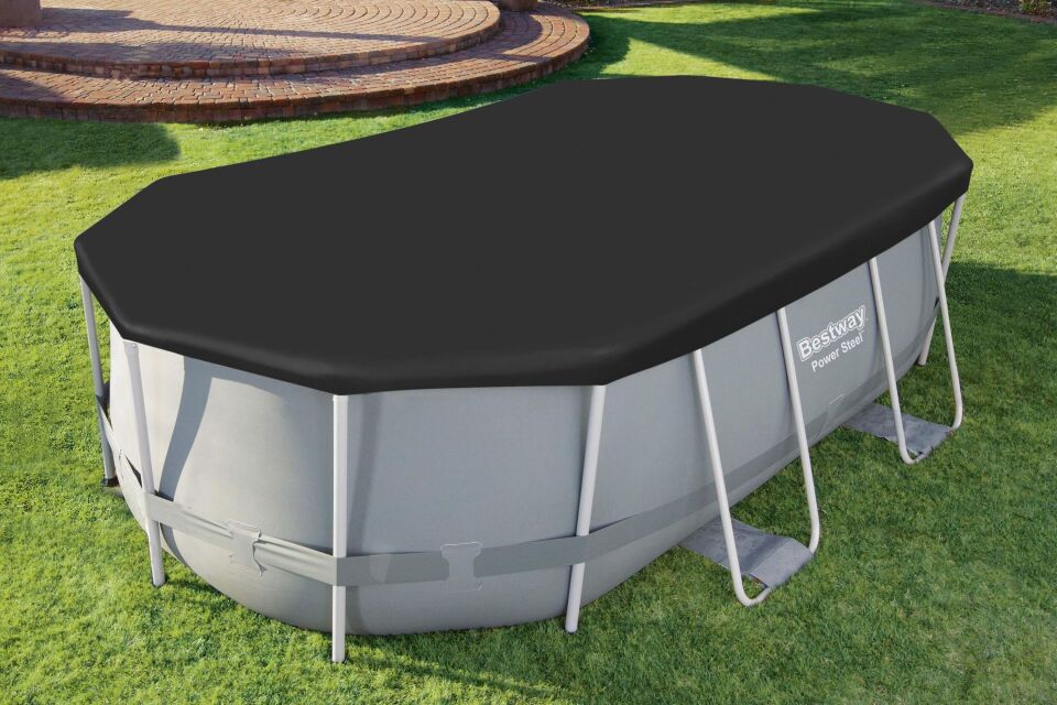 Bestway 58425 Oval Havuz Örtüsü - 4,27 m x 2,50 m Yerüstü Havuzlar için