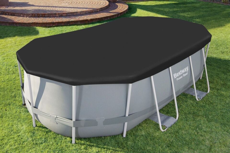 Bestway 58425 Oval Havuz Örtüsü - 4,27 m x 2,50 m Yerüstü Havuzlar için