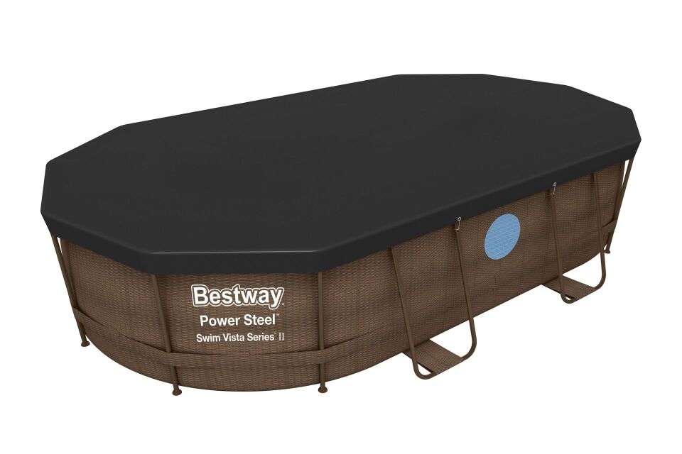 Bestway 58425 Oval Havuz Örtüsü - 4,27 m x 2,50 m Yerüstü Havuzlar için