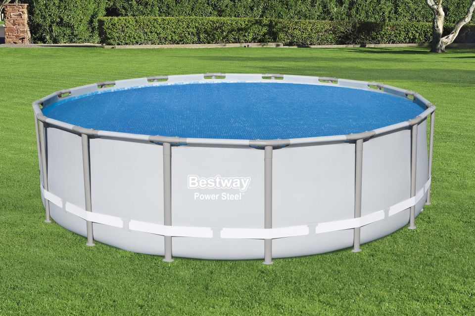 Bestway® 58253 Sera Etkili Solar Havuz Örtüsü - Yuvarlak 4.57 m and 4.88 m Yer Üstü Havuz İçin