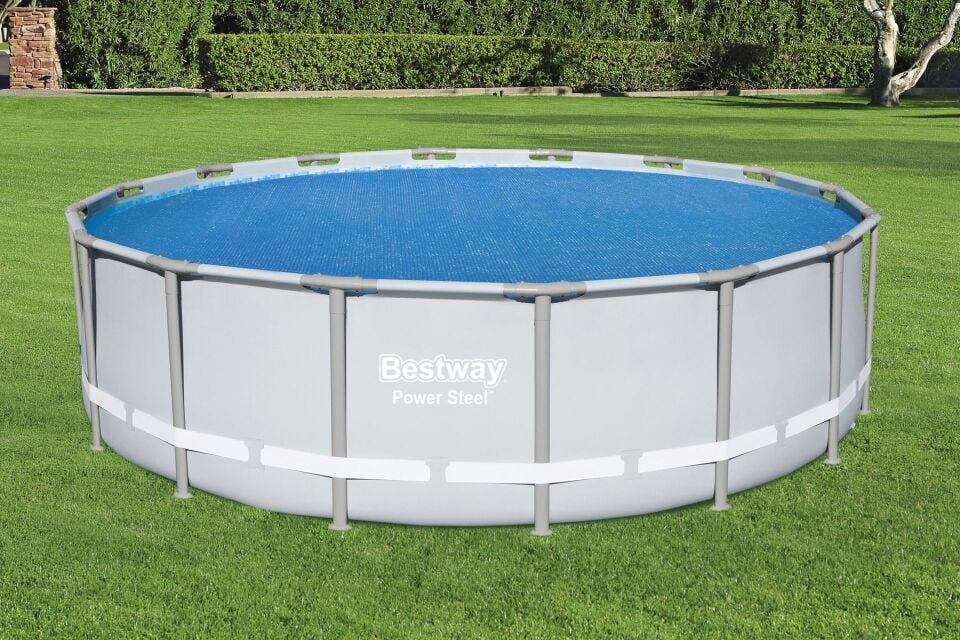 Bestway 58253 Güneş Isıtmalı Havuz Örtüsü - 3,96 m, 4,27 m ve 4,57 m Yerüstü Havuzlar için