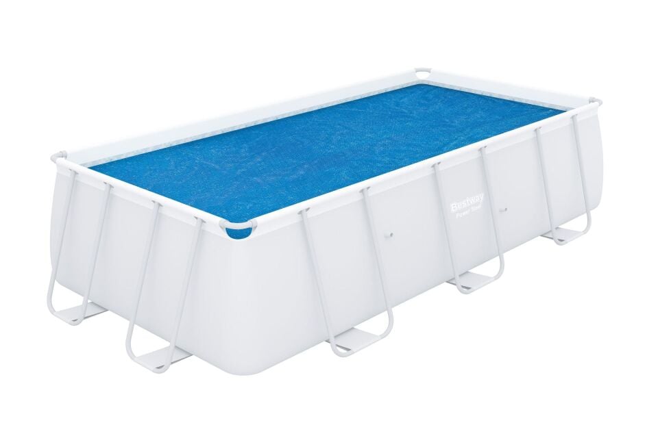 Bestway 58240 Güneş Isıtmalı Dikdörtgen Havuz Örtüsü - 4,04 m x 4,12 m yerüstü havuzlar için