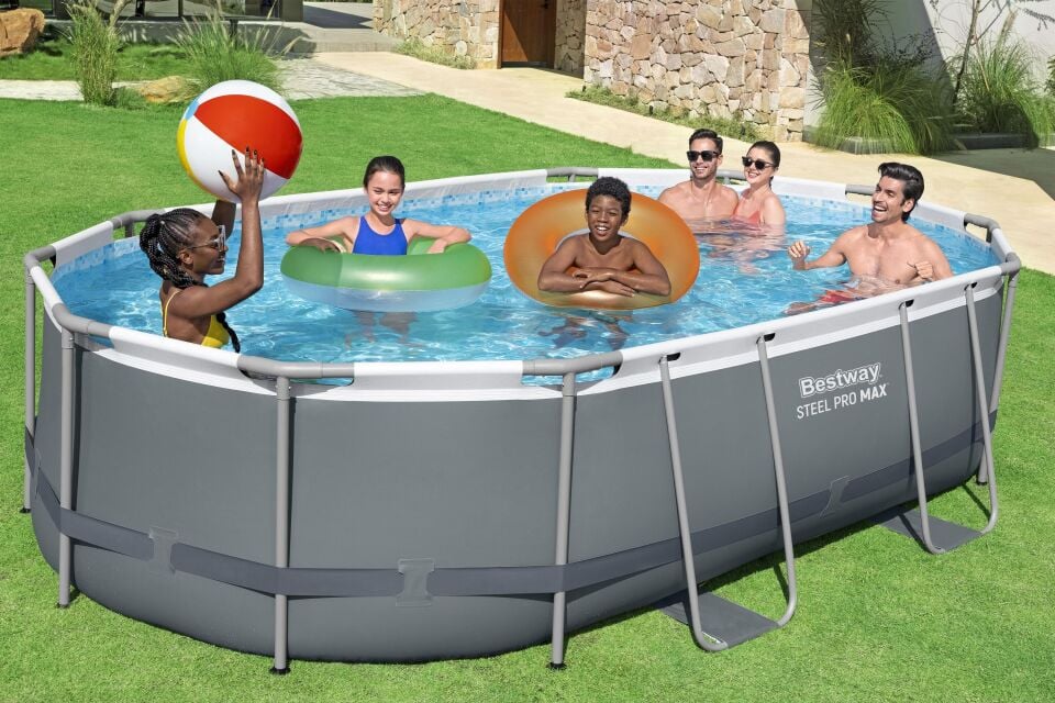 Steel Pro MAX 16'' x 10'' x 42''/4.88m x 3.05m x 1.07m Oval Pool Set