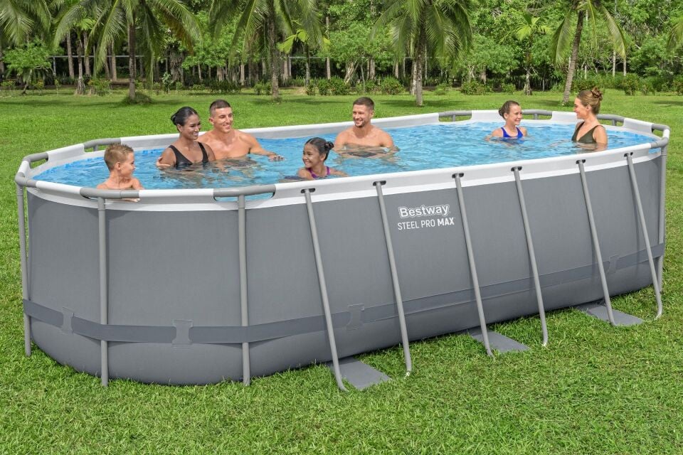 Bestway® 56710 Power Steel™ Prefabrik Yer Üstü Havuz Seti 5,49 m x 2,74 m x 1,22 m