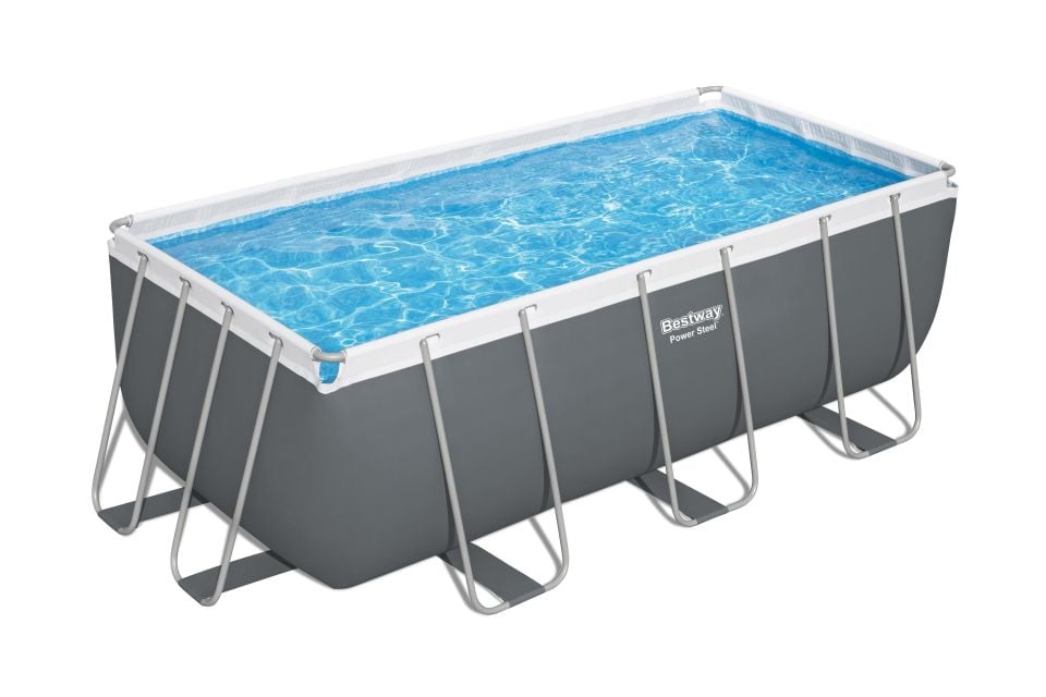 Bestway® 56457 Power Steel™ Prefabrik Yer Üstü Havuz Seti 4,12 m x 2,01 m x 1,22 m