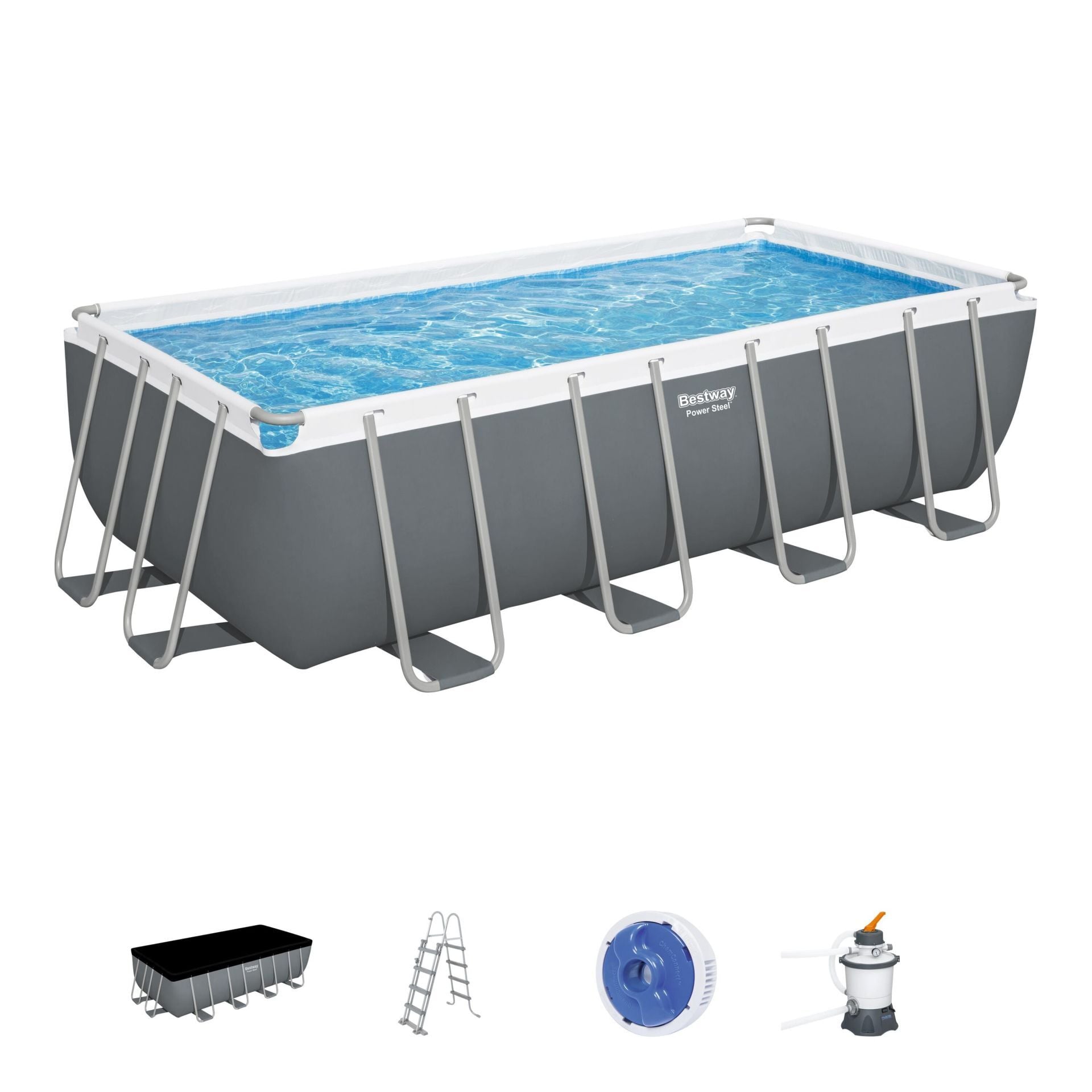 Bestway Prefabrik Havuz Steel Pro MAX  Prefabrik Yer Üstü Havuz Seti 4,88 m x 2,44 m x 1,22 m 56671