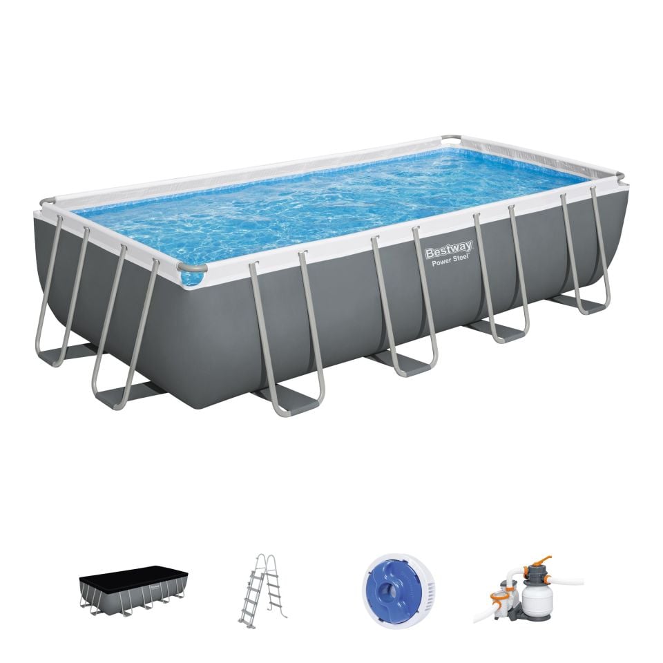 Bestway® 56466 Power Steel™ Prefabrik Yer Üstü Havuz Seti 5,49 m x 2,74 m x 1,22 m