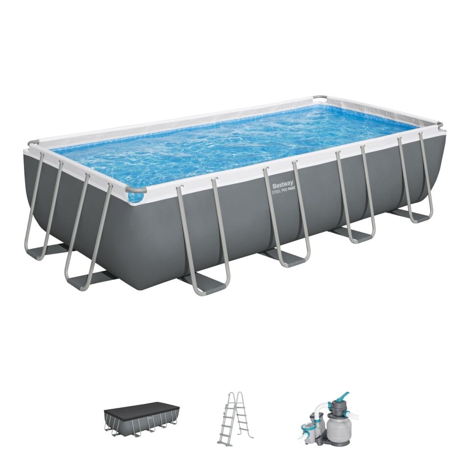 Bestway® 56466 Steel Pro MAX™ Prefabrik Yer Üstü Havuz Seti 5,49 m x 2,74 m x 1,22 m