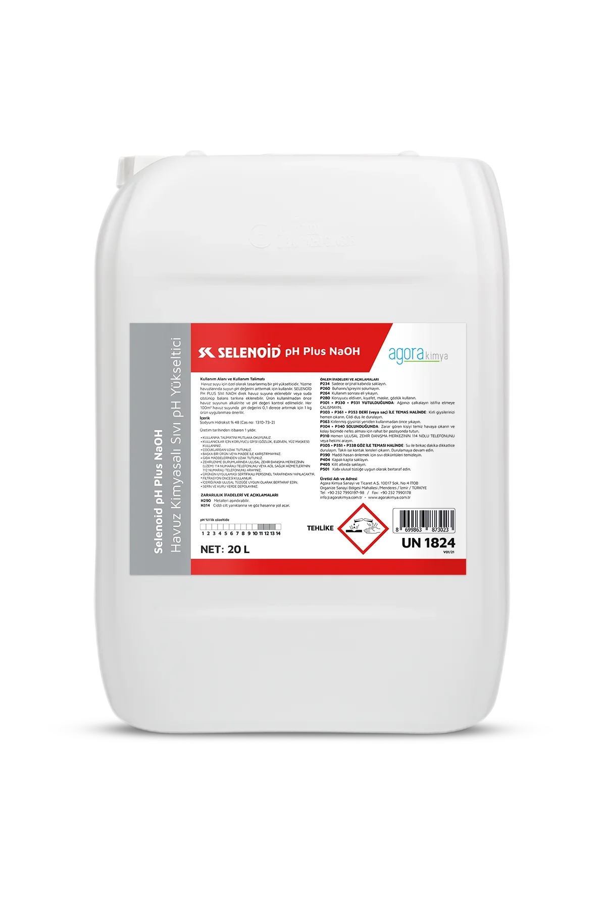 Selenoid pH PLUS SIVI NaOH 20 L- pH Yükseltici