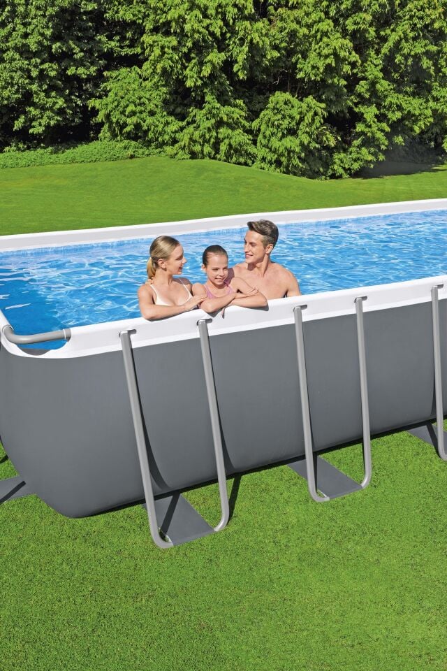 Bestway® Power Steel™ Prefabrik Dikdörtgen Yer Üstü Havuz Seti 9,56 m x 4,88 m x 1,32 m