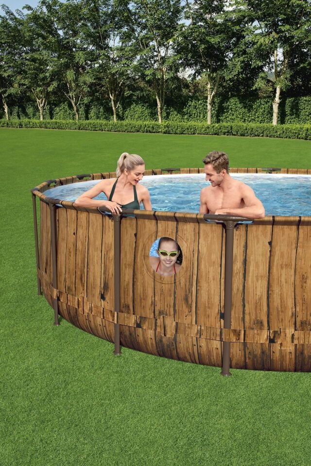 Bestway® 56725 Power Steel™ Vista Serisi 2-  Prefabrik Yer Üstü Havuz Seti 4,88 m x 1,22 m