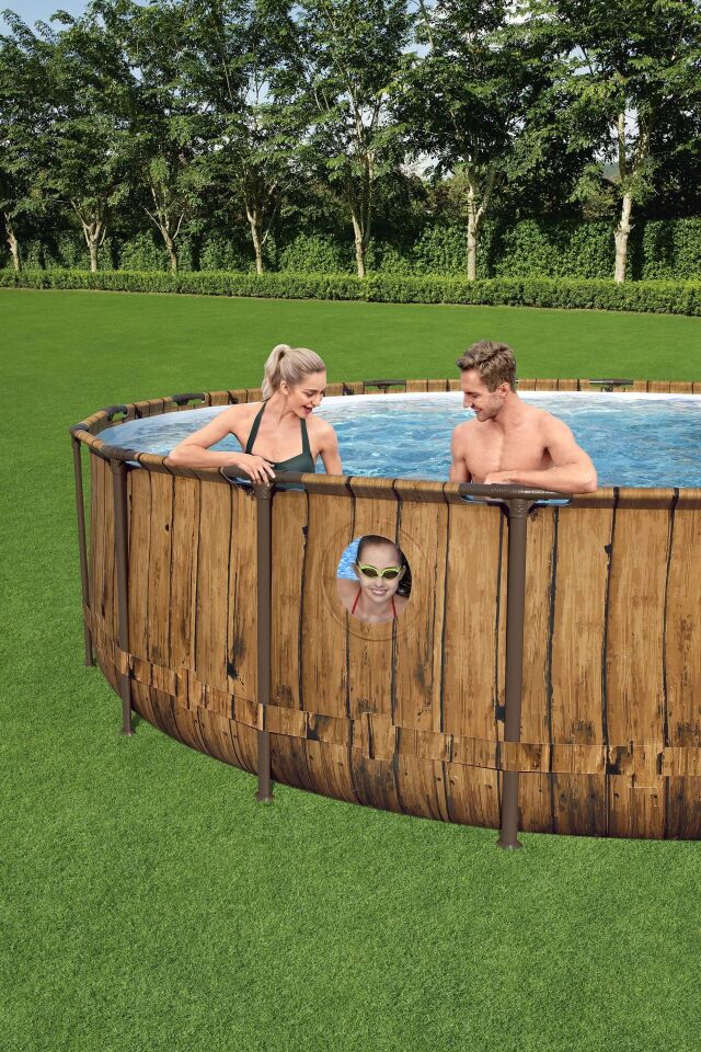 Bestway® 56725 Power Steel™ Vista Serisi 2-  Prefabrik Yer Üstü Havuz Seti 4,88 m x 1,22 m