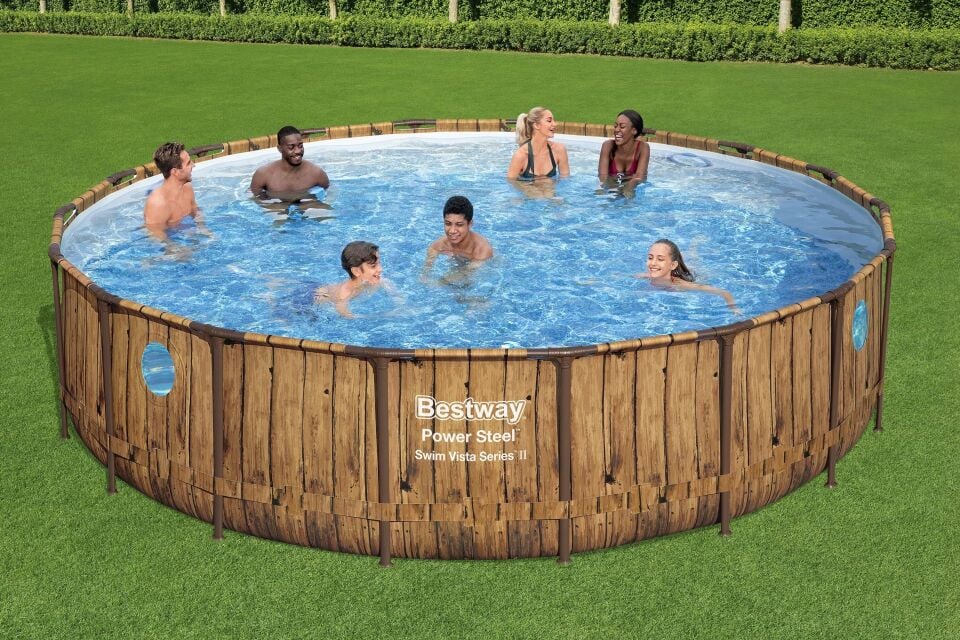 Bestway® Power Steel™ Vista Serisi 2-  Prefabrik Yer Üstü Havuz Seti 5,49 m x 1,22 m