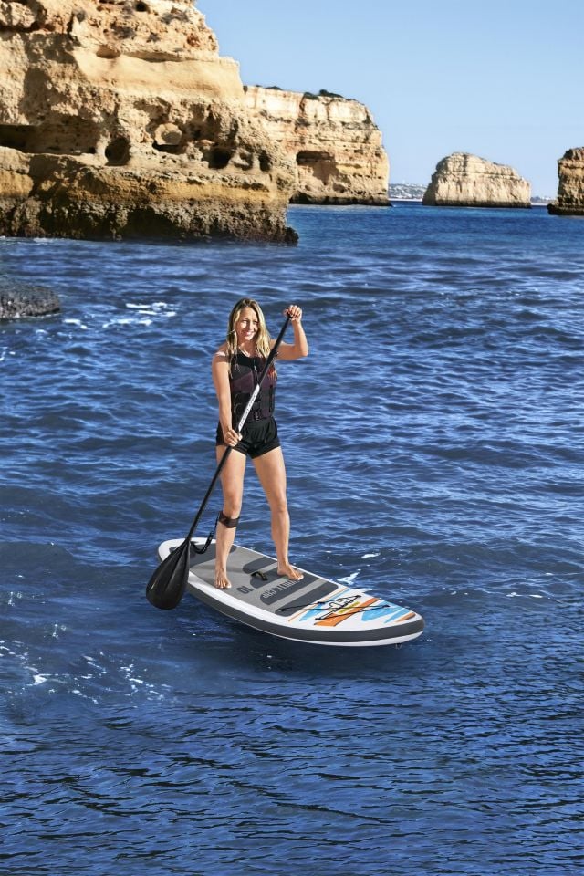 Hydro-Force™ 65342 White Cap Kürekli Şişme SUP-Sörf ve Kano Seti 3.05 m