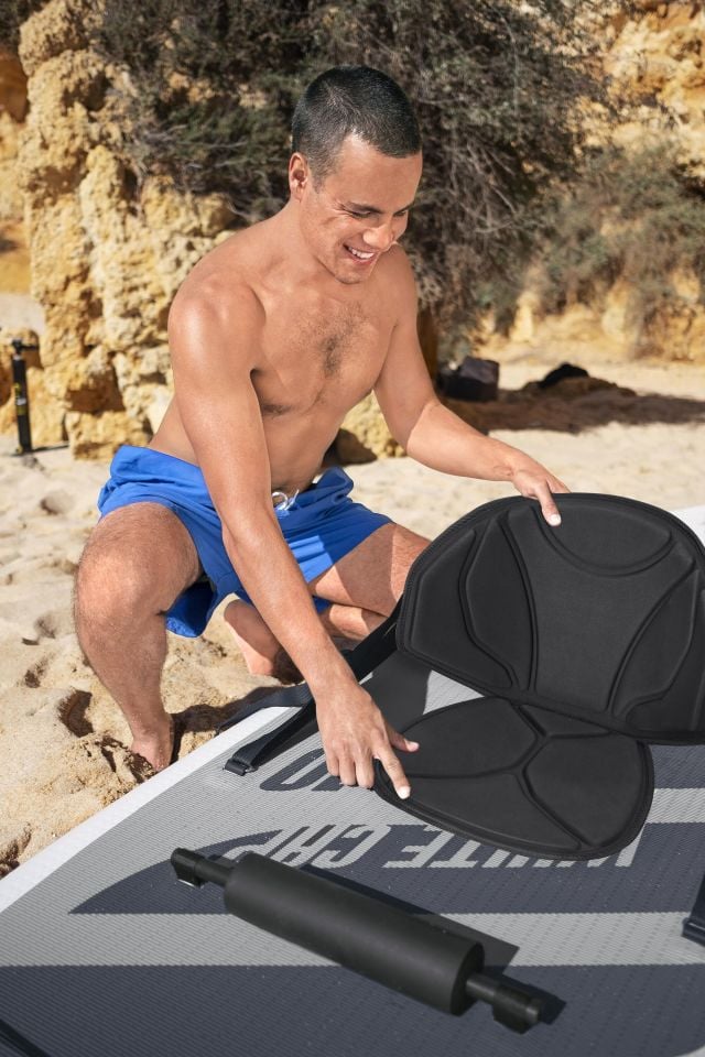 Hydro-Force™ 65341 White Cap Kürekli Şişme SUP-Sörf ve Kano Seti 3.05 m