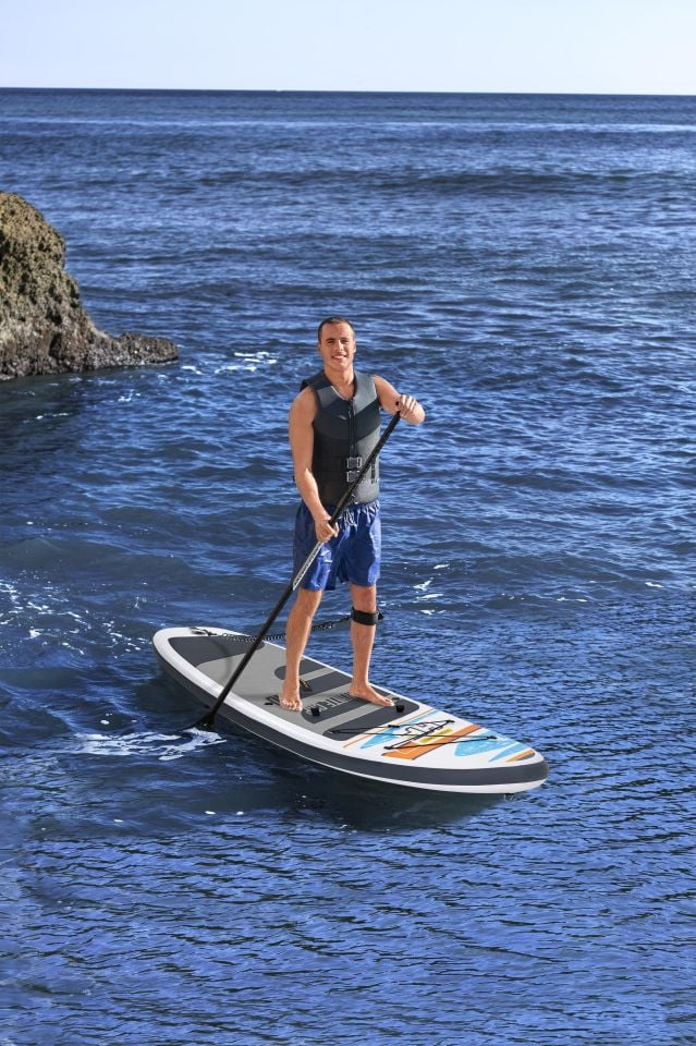 Hydro-Force™ 65341 White Cap Kürekli Şişme SUP-Sörf ve Kano Seti 3.05 m