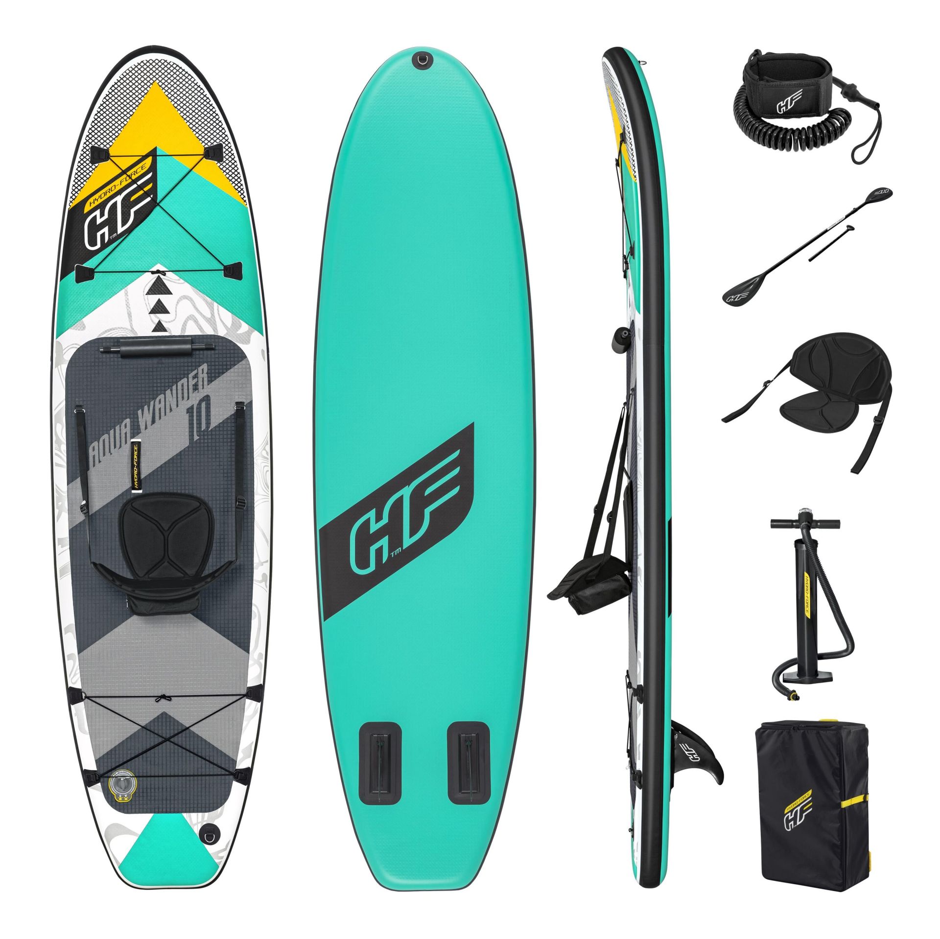 Hydro-Force™ 65375 Aqua Wander™ TravelTech™ Kürekli Şişme SUP-Sörf ve Kano Seti