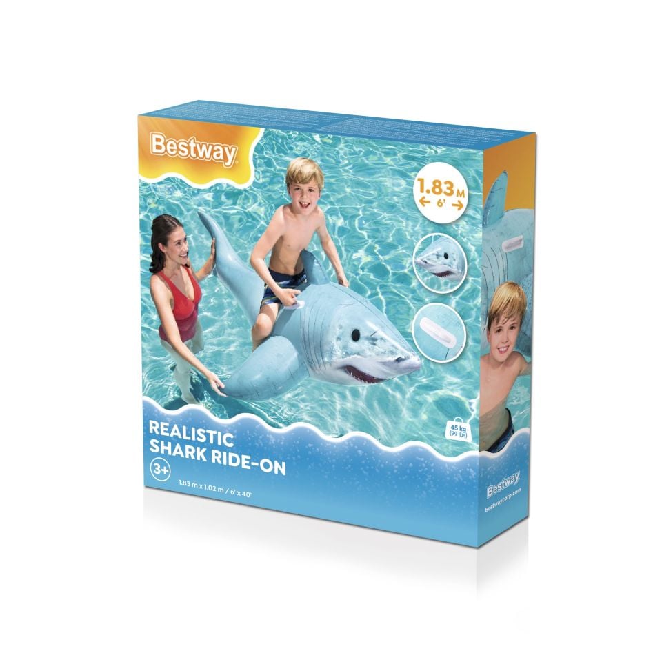 Bestway® 41405 Şişme Köpekbalığı Binici 1,83 m x 1,02 m