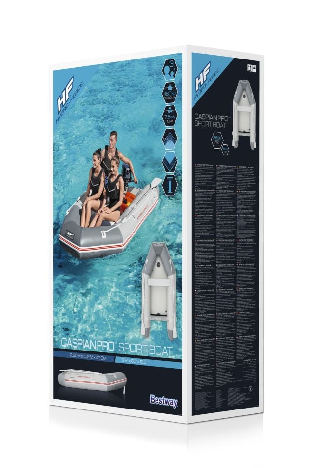 Hydro-Force™ 65047 Caspian Pro™ Şişme Bot Seti 2,80 m