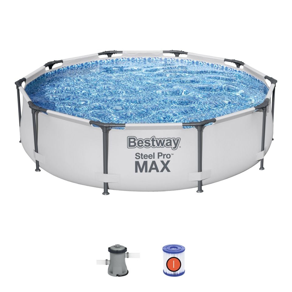 Bestway® 56408 Steel Pro MAX™ Yerüstü Prefabrik Havuz Seti 3.05 m x 76 cm