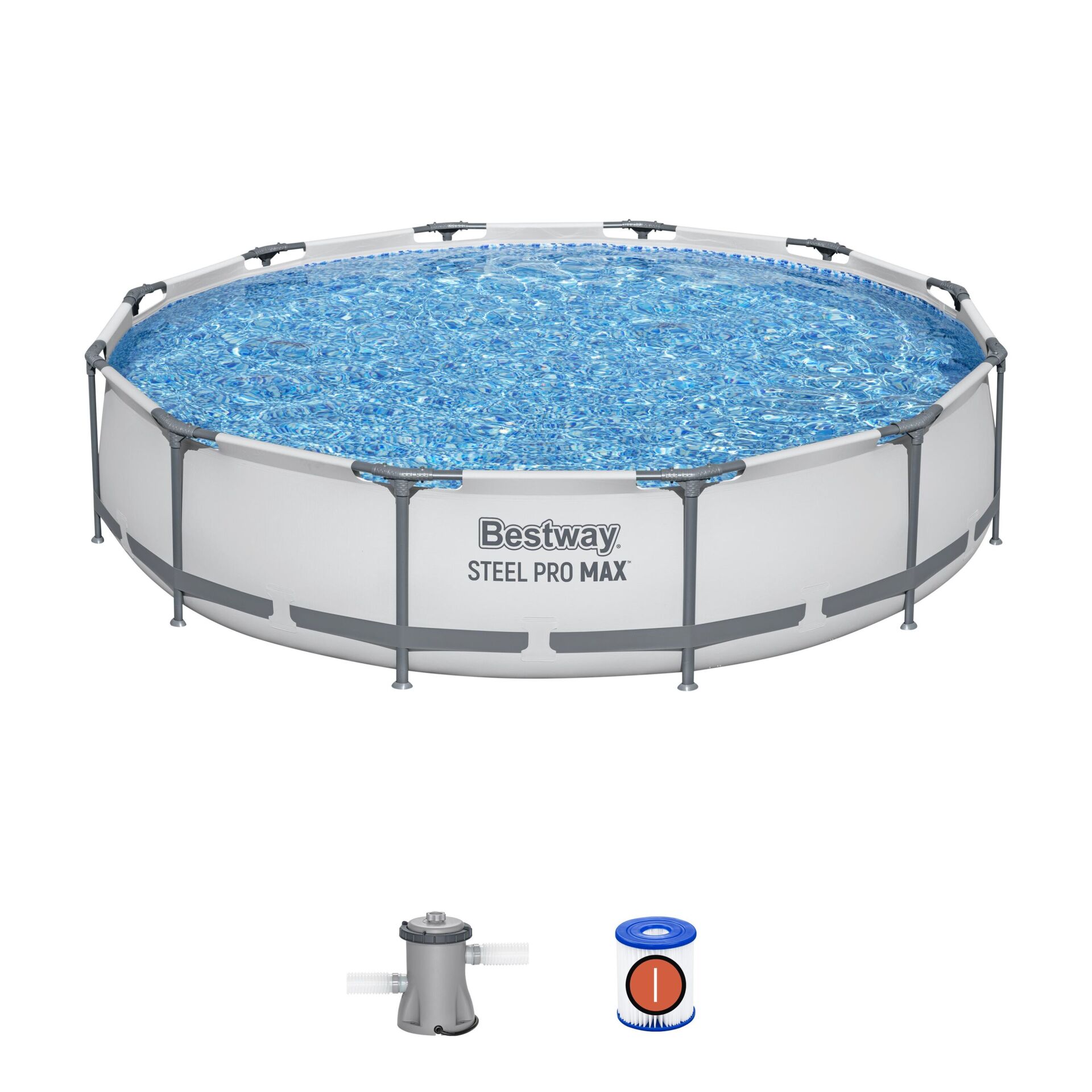 Bestway Prefabrik Havuz Steel Pro MAX Yer Üstü Prefabrik Çember Havuz Seti 3,66 m x 76 cm  56416