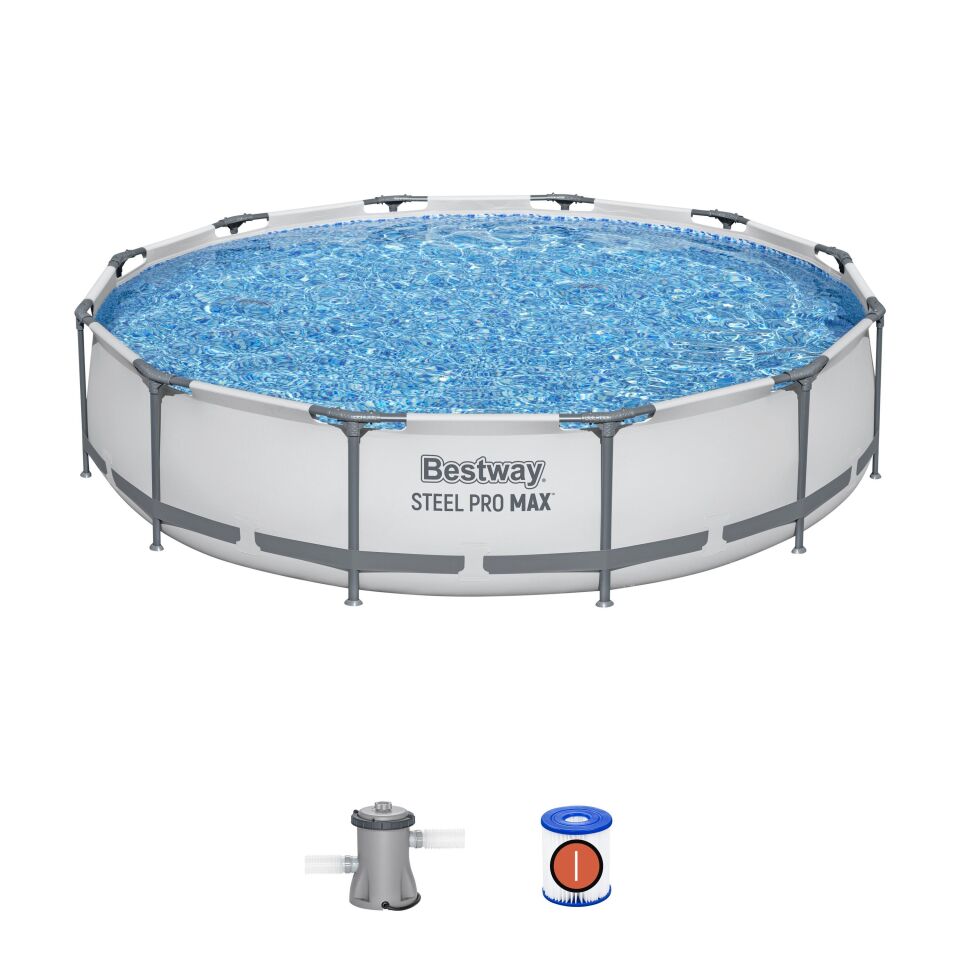Bestway Prefabrik Havuz Steel Pro MAX Yer Üstü Prefabrik Çember Havuz Seti 3,66 m x 76 cm  56416