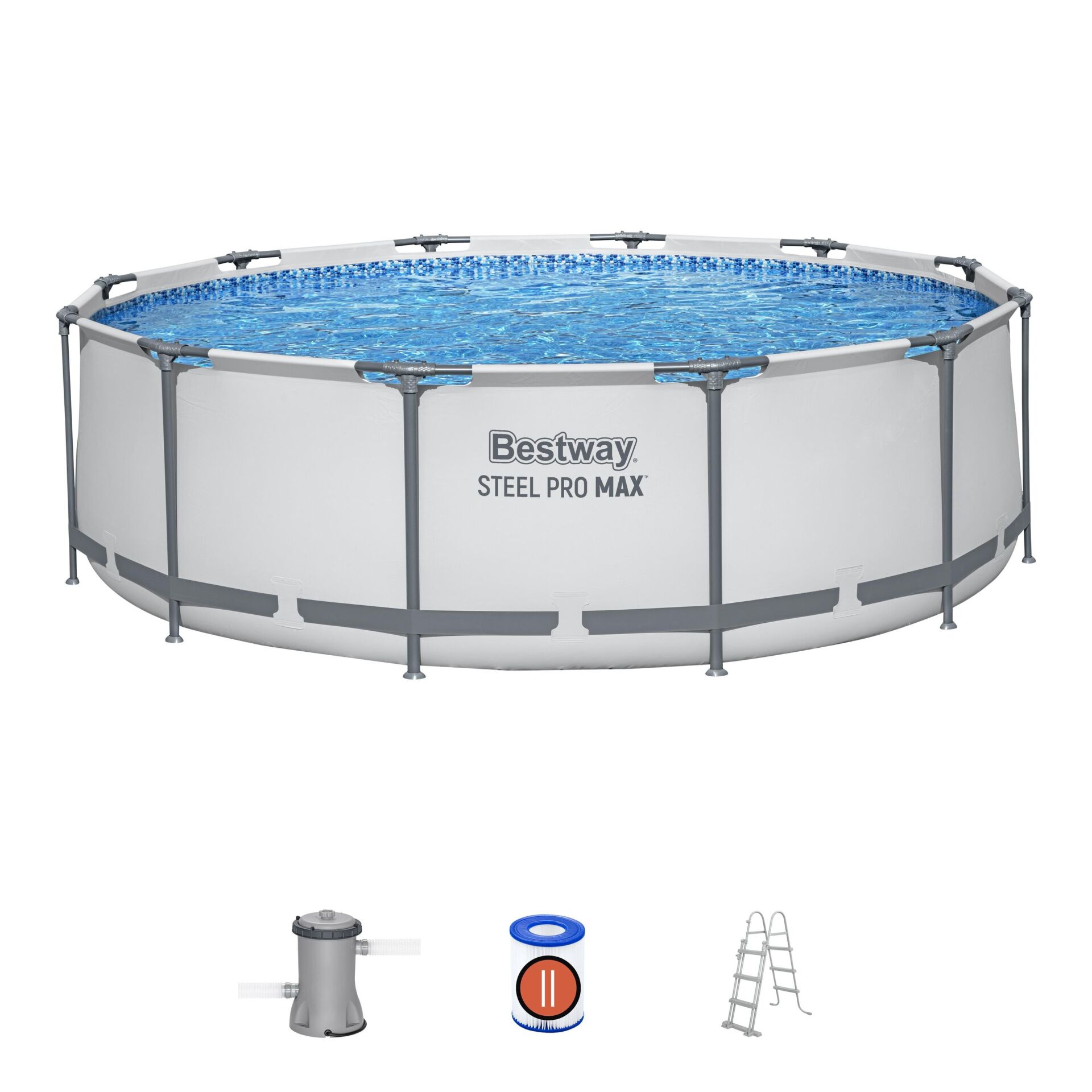 Steel Pro MAX 12'' x 39.5''/3.66m x 1.00m Round Pool Set