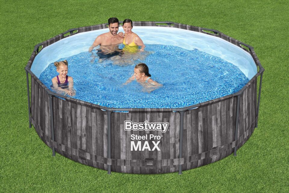 Steel Pro MAX 12'' x 39.5''/3.66m x 1.00m Round Pool Set