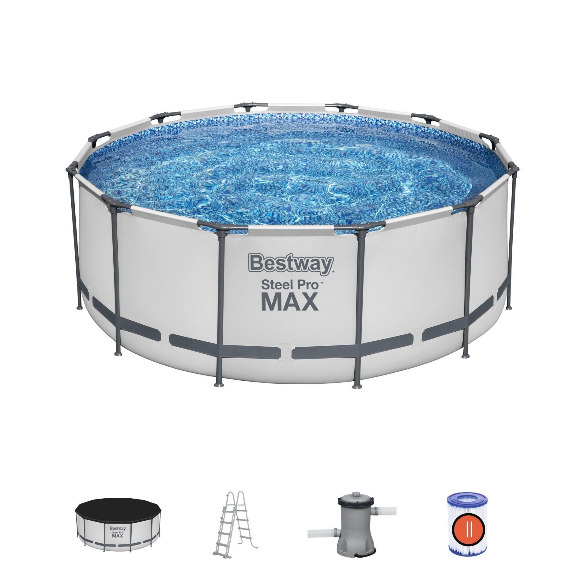 Bestway® 56420 Steel Pro MAX™ Yer Üstü Prefabrik Havuz Seti 3,66 m x 1,22 m