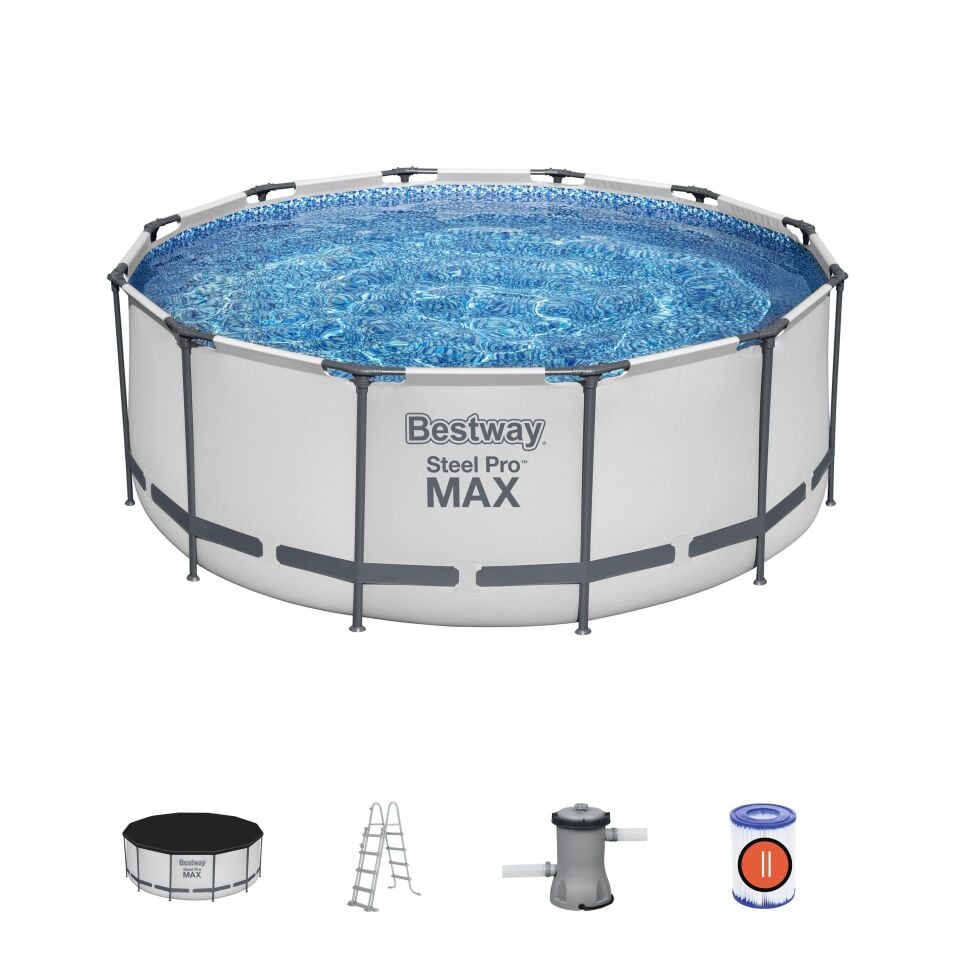 Steel Pro MAX 12'' x 48''/3.66m x 1.22m Round Pool Set