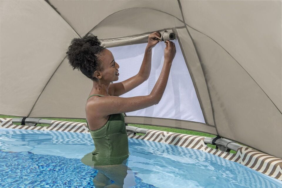 Bestway® 561FY Steel Pro MAX™ Gölgelikli Prefabrik Yer Üstü Havuz 3,96 m x 1,07 m