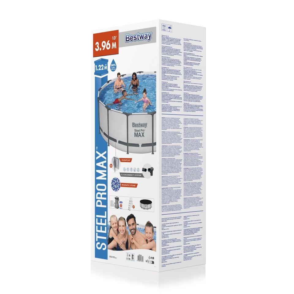 Bestway® 5618W Steel Pro MAX™ Prefabrik Yer Üstü Çember Havuz Seti 3,96 m x 1,22 m