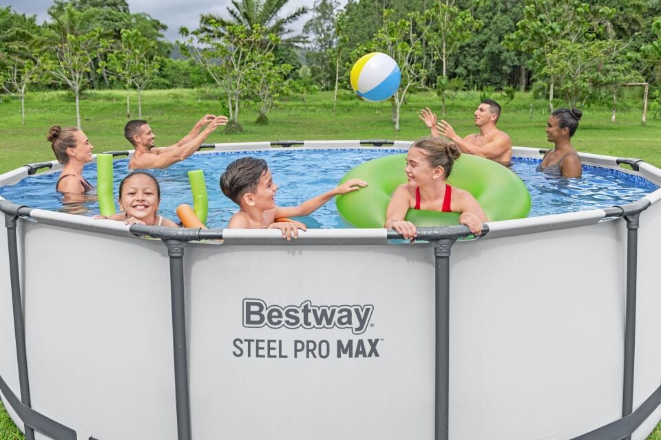 Bestway Prefabrik Havuz Steel Pro MAX  Prefabrik Yer Üstü Çember Havuz Seti 3,96 m x 1,22 m 5618W