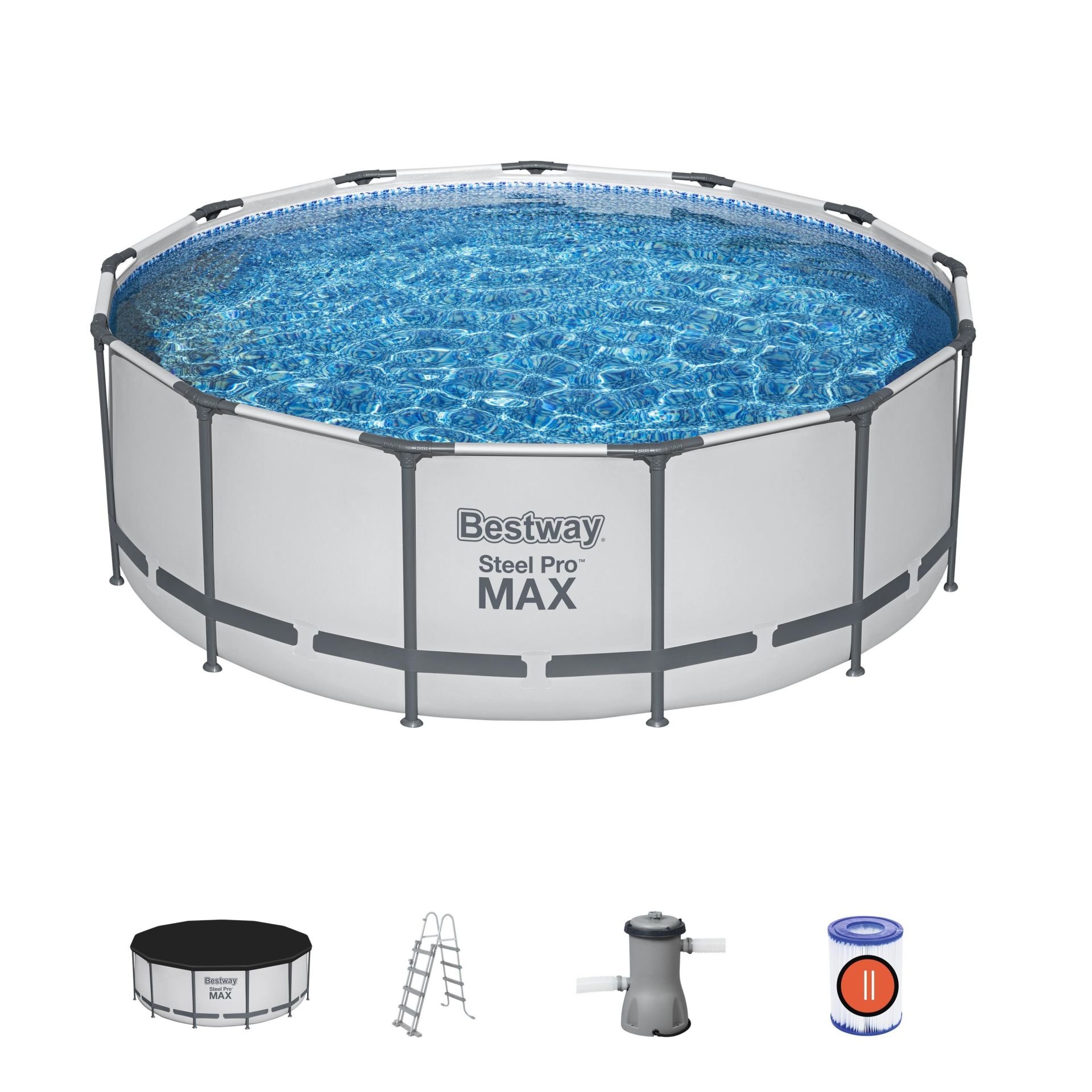 Bestway® 5618W Steel Pro MAX™ Prefabrik Yer Üstü Çember Havuz Seti 3,96 m x 1,22 m