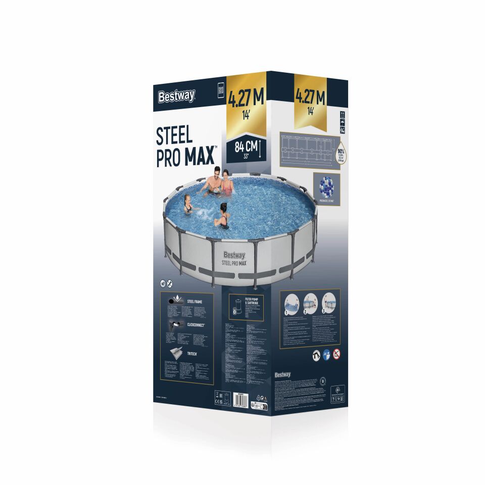 Bestway Prefabrik Havuz Steel Pro MAX  Prefabrik Yer Üstü Havuz Seti 4,27 m x 84 cm 56595