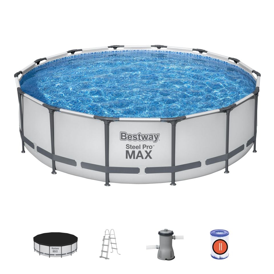 Bestway® 56950 Steel Pro MAX™ Prefabrik Yer Üstü Çember Havuz Seti 4,27 m x 1,07 m