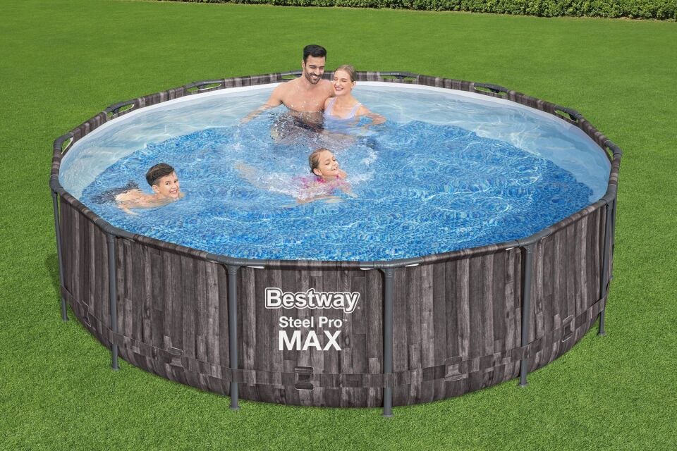 Bestway Prefabrik Havuz Steel Pro MAX  Prefabrik Yer Üstü Çember Havuz Seti4,27 m x 1,07 m 5614Z